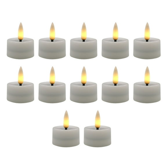 HEALEEP 12Pcs Led Electric Candles in Candle Shape for Dance Party 4.6x3.6in