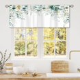 thumbnail image 3 of Sage Mint Green Gold Eucalyptus Curtain Valance for Window Treatments Botanical Leaves Kitchen Treatment Watercolor Plant Floral Drapes for Bathroom Bedroom Living Room 1 Panel (52x18 Inch), 3 of 5
