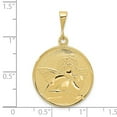 thumbnail image 2 of FJC Finejewelers 10 kt Yellow Gold Themed Polished and Satin Angel Charm 36 mm x 22 mm, 2 of 4