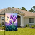 thumbnail image 2 of Amhnf Purple Iris And Hummingbirds Garden Flag For Home Outdoor Garden Yard Decor 12x18 inch, 2 of 5