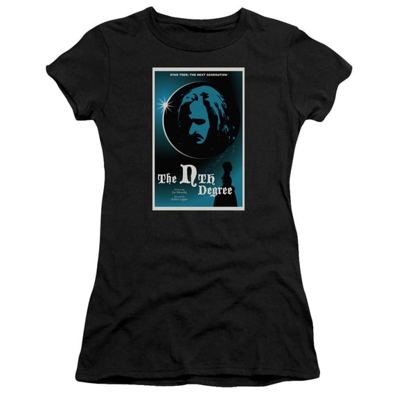 Star Trek Tng Season 4 Episode 19 Junior Women's Sheer T-Shirt Black