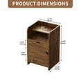 thumbnail image 2 of Zenira Multi-Storage Nightstand with Open Shelf And Drawers, Compact Side Table for Bedroom, Gaming Room, Space-Saving Organizer, 2 of 7
