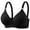 Black BK38, variant on Womans Bra Womens Underwear Gathered No Underwire Bras Solid Color Fashion Thin Brassiere Loose Everyday Wear Pink 44