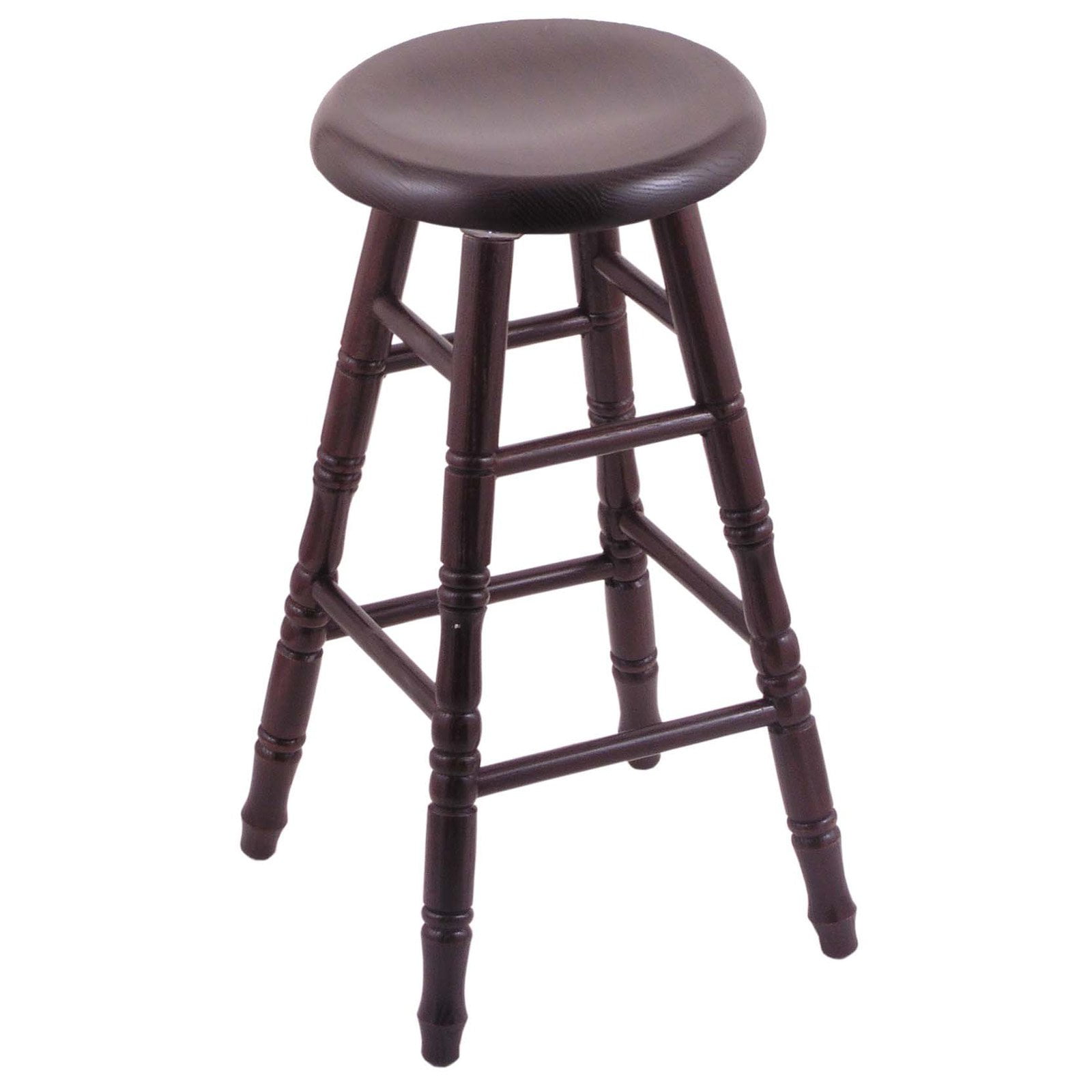 Holland Bar Stool Co Oak Stool with Turned Legs