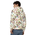 thumbnail image 4 of Goofa Birds And Flowers Pattern Mens Full-zip Hoodie, Zip-up Pullover Hooded Sweatshirt, Kangaroo Pocket Hoodie Ideal for Daily Wear, Travel, and Home-Large, 4 of 5