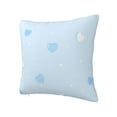 thumbnail image 2 of YFYANG Square Decorative Throw Pillow Case (Without Pillow Insert), Cute Blue Heart Pattern Bedroom Sofa Car Cushion Cover, 20"x20", 2 of 9
