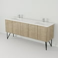 thumbnail image 6 of Lancy 80 in W Rustic Acacia Double Bath Vanity, Cultured Marble Top and Faucet Set, 6 of 10