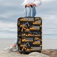 thumbnail image 4 of Uemuo Yellow Excavator Printed Washable Luggage Cover - Fashion Suitcase Protector Fits 18-32 Inch Luggage -Small, 4 of 9