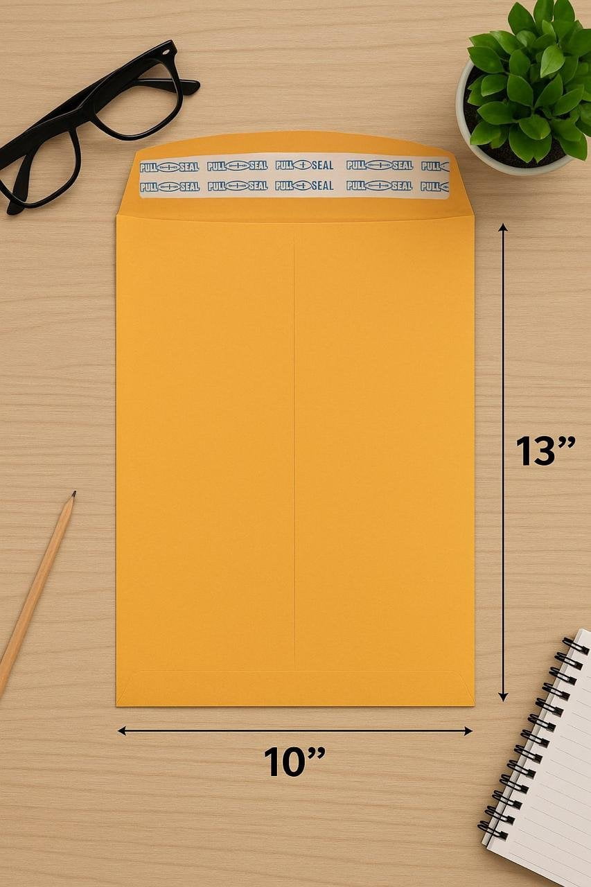 1000 - Pack 10"x13" Kraft Catalog Mailing Envelopes Mailers Peel Self Seal
