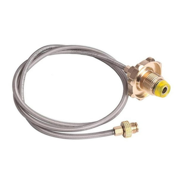 Adaptador de manguera de gas para cilindro, manguera de tanque plano para acampar a parrilla de barbacoa 106cm