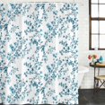 thumbnail image 4 of Small Stall Shower Curtain 36x78 Inch Narrow Half Size Teal Spring Floral Bath Curtains Bathroom Decor, Elegant Pastoral Flowers Waterproof Fabric Shower Curtain Set with Hooks 36 Inch, 4 of 7