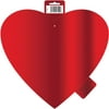 Paper Red Metallic Heart Decoration, 12in