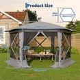 thumbnail image 5 of 13ft Hexagonal Pop-Up Gazebo with Mosquito Netting, 210D Polyester Canopy Tent for Patio, Backyard & Parties, 5 of 5