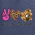 thumbnail image 2 of Peace Love Baseball Sports Mens Long Sleeve Shirt, Vintage Heather Navy, 3X-Large, 2 of 4