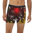 thumbnail image 2 of Disketp Wolf With Wildflowers Men's Boxer Briefs Men’s Underwear Boxer Briefs for Men, 2 of 7