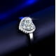 thumbnail image 1 of Anillos para mujer, regalos para mujer, moda princesa corazón diamante circón compromiso damas compromiso boda joyería regalo un anillos, 1 of 5