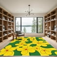 thumbnail image 2 of ODIKA 6'x9' Machine Washable Non-Slip Area Rug, Abstract Yellow High Traffic Rug with Pad, Green, 1050709, 2 of 8