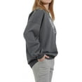 thumbnail image 2 of utcoco Womens Crew Neck Loose Fit Long Sleeve Pullover Tops, 2 of 5