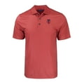thumbnail image 2 of Men's Cutter & Buck Red Minnesota Twins Big & Tall Pike Eco Tonal Geo Print Stretch Recycled Polo, 2 of 3