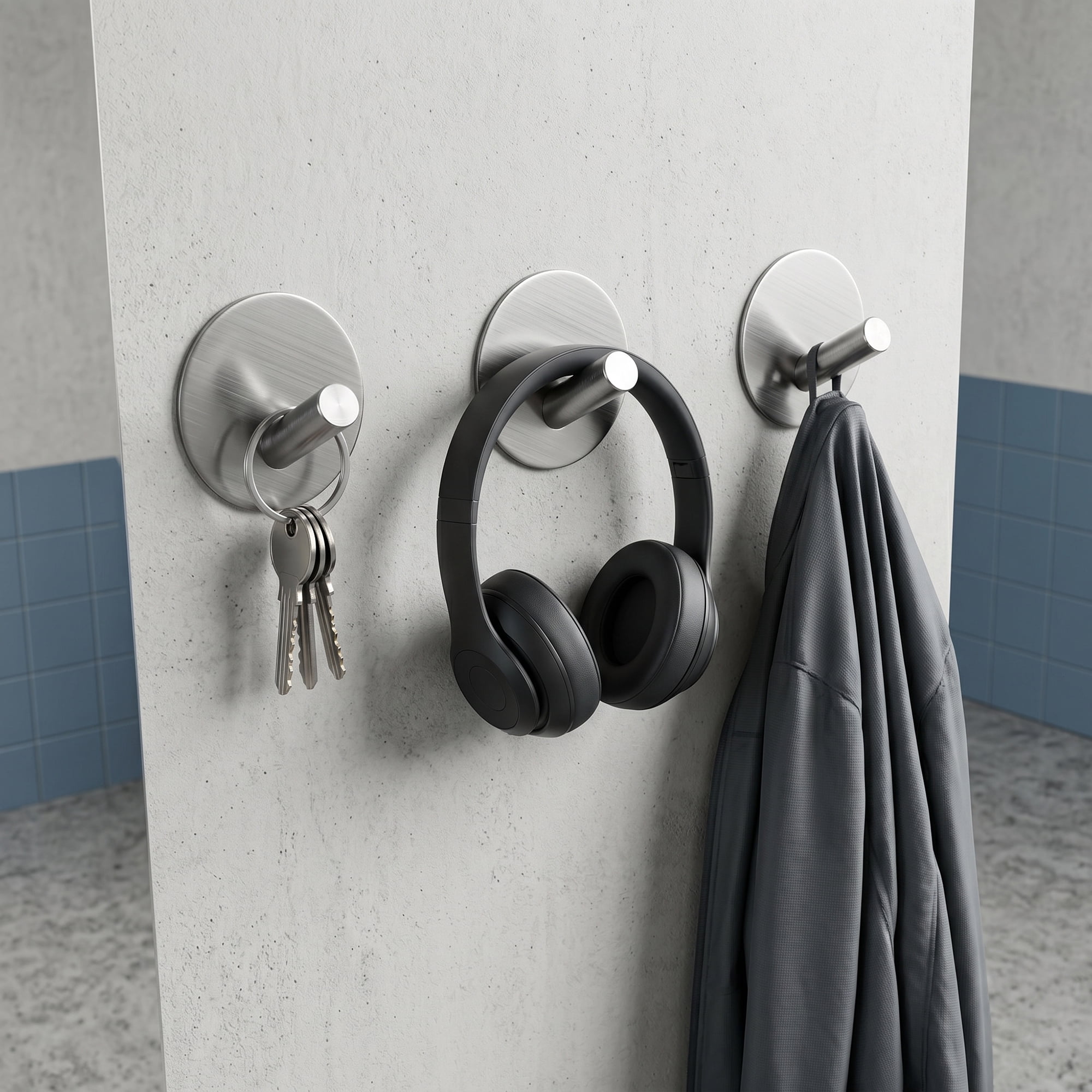 Unique Bargains 12Pcs Durable Utility Hooks Metal Durable Wall Hooks Gray