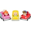 CoComelon Cars Toy 3 Pack - JJ, Tomtom & YoYo with School Bus, Fire Truck & Ice Cream Truck - Ages 2+