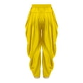 thumbnail image 3 of Nyeemya Kids Boys Casual Baggy Pants Satin Dhoti Trousers Carnival Theme Party Dance Pants Gold 14, 3 of 4