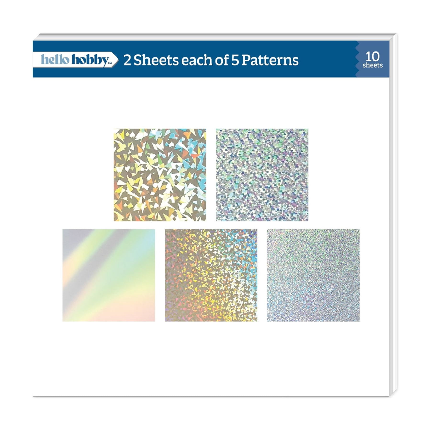 Hello Hobby Craft Scrapbook Paper Pack 12x12 Holographic Foil