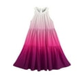 thumbnail image 6 of Abcomgle Summer Dress for Girls 7-8 Casual Halter Neck Sleeveless Midi Dress Gradient A-line Sundresses Summer Swing Skirt 3-4 Years,Hot Pink, 6 of 7