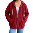 thumbnail image 5 of Zip Up Hoodie Women Long Sleeve Light Jackets for Women Fall and Winter Casual Hooded Sweatshirts, 5 of 5