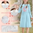 thumbnail image 6 of DISNIMO Girls Dolphin Dress Kids Girls Dresses 11-12 Years Old Long Sleeve Twirly Dresses for Girls Collar Dresses for Children Blue Dresses for Girl Skater Fall Dresses Child Twirling Dresses, 6 of 7