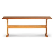 Linon Varden Farmhouse Dining Bench, Honey Brown
