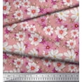 thumbnail image 2 of Soimoi Crepe Silk Fabric Cosmos Floral Printed Craft Fabric by The Yard 42 Inch Wide, 2 of 3