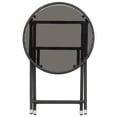 thumbnail image 4 of vidaXL Tea Table Black 23.6" Poly Rattan and Tempered Glass, 4 of 5