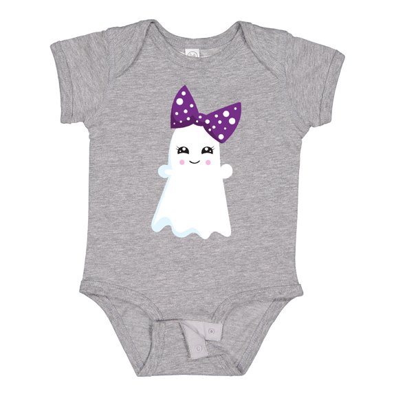 Inktastic Little Ghost, Cute Ghost, Ribbon, Halloween Girls Baby Bodysuit