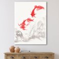 thumbnail image 2 of Designart ' Ancient Gold Fishes ' Nautical & Coastal Canvas Wall Art Print, 2 of 4