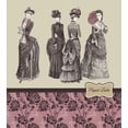thumbnail image 3 of Victorian Duvet Cover Set, Ladies Clothes Fashion History Dress Handbag Feather Gloves Floral Design Print, Decorative 3 Piece Bedding Set with 2 Pillow Shams, Calking Size, Grey Rose, by Ambesonne, 3 of 3