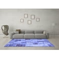 thumbnail image 3 of Ahgly Company Indoor Round Patchwork Blue Transitional Area Rugs, 6' Round, 3 of 4