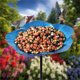 thumbnail image 4 of Comedero para pájaros de hierro de estilo vintage para jardín | Bebedero de metal resistente a la intemperie | Adorno decorativo para patio para aves silvestres, 4 of 5