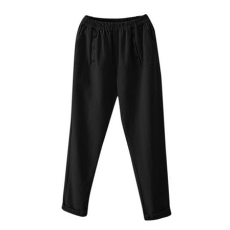 Women's Casual Plus Size Elastic Waist Pants Hippie Gypsy Loose Trousers