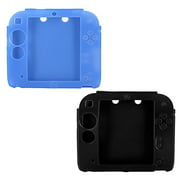 2Packs Protective Soft Silicone Rubber Gel Skin Case Cover for Nintendo 2DS (BL)