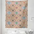 thumbnail image 1 of Damask Tapestry, Colorful Vintage Ornamental Motif in Rhombuses, Fabric Wall Hanging Decor for Bedroom Living Room Dorm, 5 Sizes, Ivory and Multicolor, by Ambesonne, 1 of 1