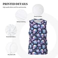 thumbnail image 3 of Naloa flower Skull in starry sky Basketball Jersey Reversible Men's Mesh Athletic Sports Shirts Training Practice S-4XLSmall, 3 of 6
