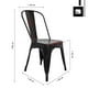 thumbnail image 3 of Set De 2 Silla Tolix Metalicas Restaurante Comedor Exterior negro Big Room KT9908, 3 of 7