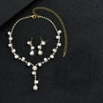 thumbnail image 6 of Faty-T Bridal Wedding Jewelry Set Rhinestone Necklace Earrings Sets Crystal Formal Costume Jewelry for Women and Brides, 6 of 7