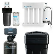 Aquasure Whole House Water Filtration Bundle w/ 32,000 Grain Water Softener, 75 GPD RO System & Triple Purpose Pre-Filter