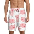 thumbnail image 2 of Daiia Kawaii Pigs Mens Woven Stretch Pajama Short,Short Pajama Pants-Large, 2 of 9