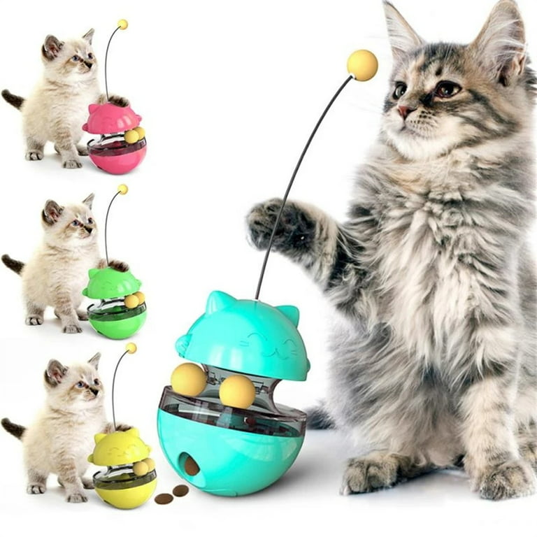 1/2/3/4Pieces Cat Toy Tumbler, Cat Food Dispenser, Iq Ball Chase
