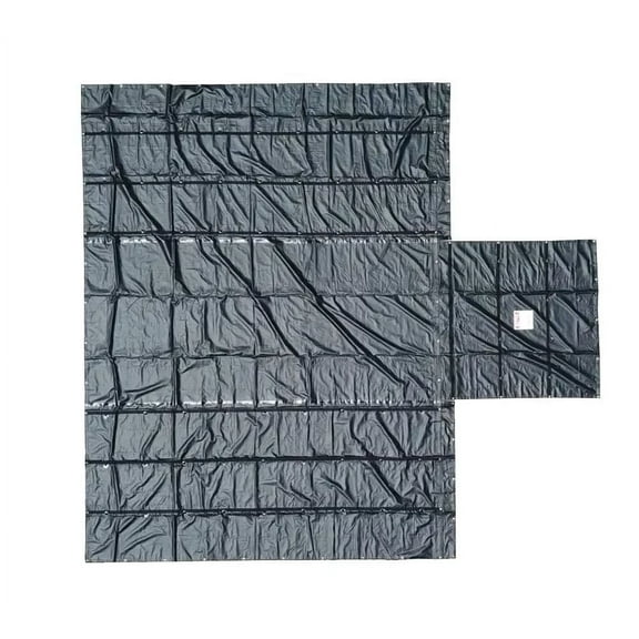 Heavy Duty 18 Oz Lumber Tarp 24x20 (8' Drop with 8' x 8' Flap) - Black