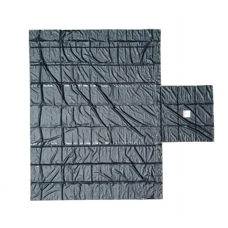 Flatbed Truck Trailer Tarps Heavy Duty 18oz Black Lumber Tarp 20 FT x 27 FT (6 FT Drop) with Stainless Steel D-Rings