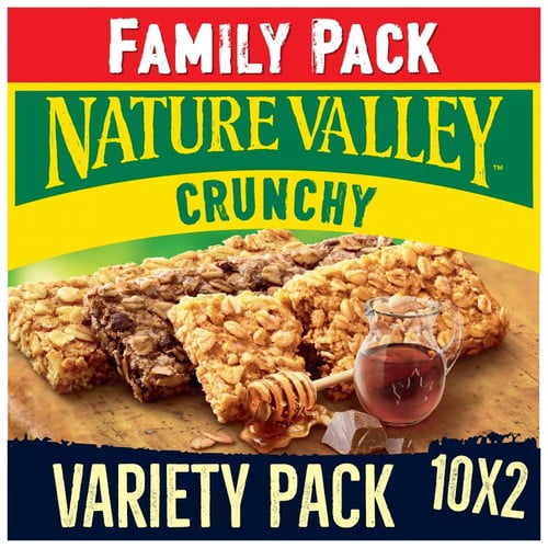 Nature Valley Crunchy Variety Pack Cereal Bars Family Size 10 x 42g, British Import (Pack of 3)